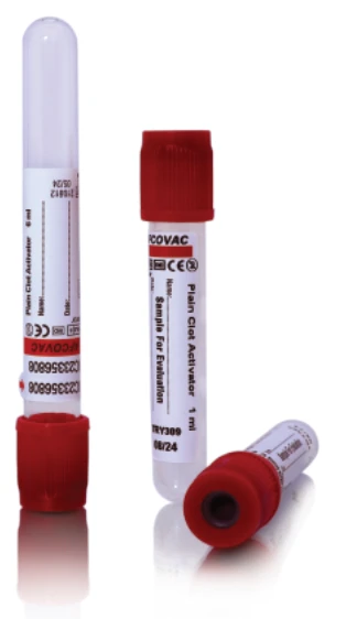 Plain tube with clot activiator